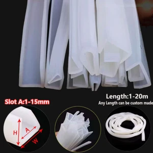 Silicone Rubber U Channel Edging Trim Seal Multiple Size Furniture Glass Sealing - Picture 1 of 6