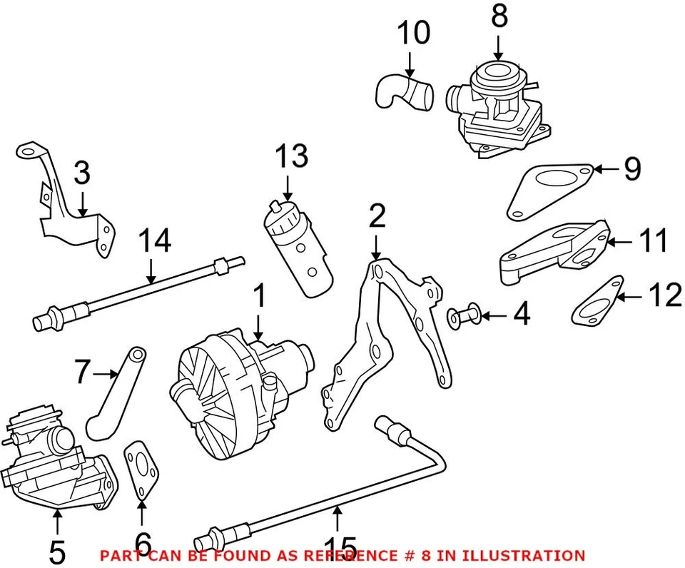 Válvula de retención de bomba de inyección de aire secundaria original OEM para Mercedes 0021407460 Foto 1 de 1