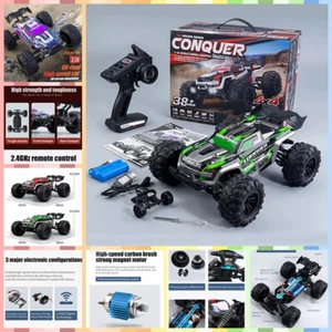 Remote Control Monster Truck Toys 4WD High Speed RC Big Foot off Road Racing Car - Picture 1 of 15
