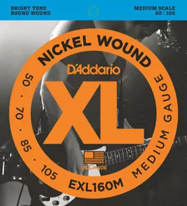 D'Addario EXL160M Corde per chitarra basso Nickel Wound, Medium, 50-105, Medium Scale - Foto 1 di 1