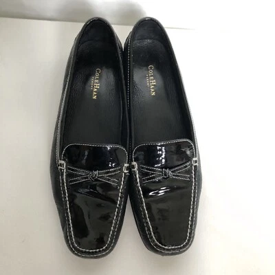 Cole Haan Resort Driving Loafers Size 8 Black Patent Leather Slip On Mocassin - Image 1 of 4