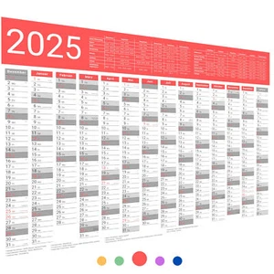 Kalender 2025 Wandkalender groß | Familienkalender | Jahreskalender 97x67 cm  - Bild 1 von 41