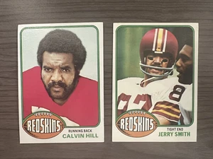 1976 lote de tarjetas de fútbol americano Topps Washington Redskins Calvin Hill Jerry Smith #131 12 - Imagen 1 de 2