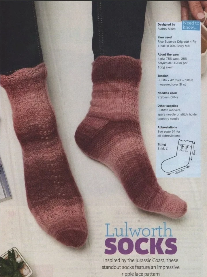  Lulworth Socks  Knitting Pattern - Image 1 of 1