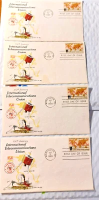 Cachet Craft 1965 Inter. Telecommunications Union 100th Aniversary Lot of 4 - Image 1 of 2