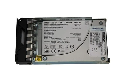 Lenovo S3610 800GB SATA 6Gb/s 2.5" SSD w/Tray SSDSC2BX800G4L 4XB0G88768 00LF061 - Image 1 of 3