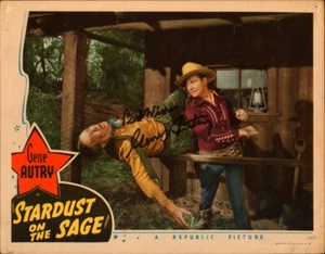 Stardust on the Sage Original Lobby Card 1942 Gene Autry signiert + C.O.A. - Bild 1 von 1