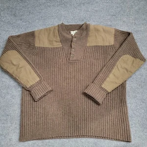 LL Bean Merino Lambs Wool Fisherman’s Guide Outdoor Camp Sweater Men’s XL Reg - Picture 1 of 9