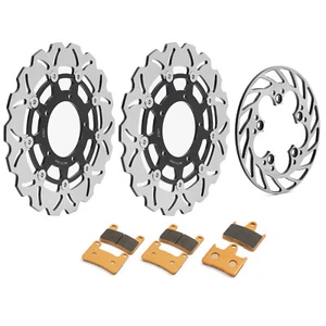 For Suzuki Front Rear Brake Rotors Discs Pads GSXR 1000 GSX-R 1000 2005-2006 05 - Picture 1 of 13