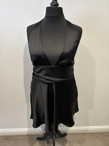 Zara Women's Satin Dress Size XXL 2XL Marilyn Monroe Black BNWT BLOGGERS FAV - Picture 1 of 11