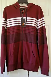Mens Hooded Sweatshirt Size Large Amplify Wine NEW - Picture 1 of 2