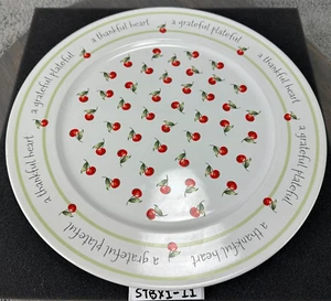 Hallmark A Thankful Heart A Grateful Plateful 12" Platter Serving Dish Cherries - Picture 1 of 5