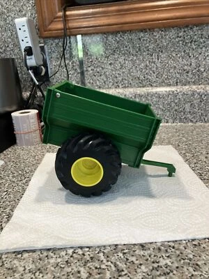 John Deere Monster Treads Dump Trailer/Wagon By Tomy Play Tractor Farm - Image 1 of 4
