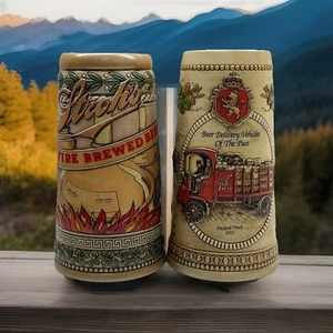 LOTTO DI 2 - Stroh's Beer Heritage Series (V & VI) Beer Steins - Foto 1 di 9