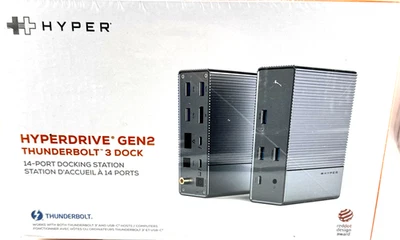 HyperDrive GEN2 14-Port Thunderbolt 3 Dockingstation Universal passen von HYPER - Bild 1 von 4