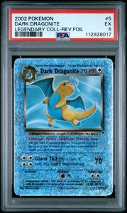 2002 Pokemon Legend Coll #5 Dark Dragonite - Reverse Foil PSA 5 - Bild 1 von 2