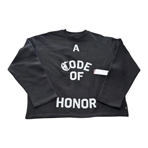 Honor The Gift Herren-Sweatshirt großer Druck Logo Übergröße Box Fit Rundhalsausschnitt - Bild 1 von 11