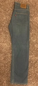 Youth 514 LEVI Size 12 Reg (W26 X 26.5 L) Light Wash Slim Straight Leg Red Tag - Picture 1 of 4