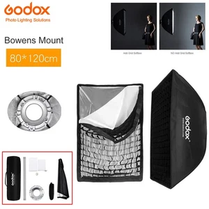 US 2 Pack Godox 80X120cm Bowens Honeycomb Grid Softbox For SK400II SL60W AD600BM - Picture 1 of 13