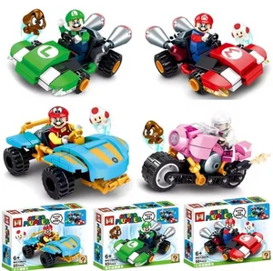 4PCS Super Mario Building Block Car Figure Bundle Boxed Gifts New - Picture 1 of 2