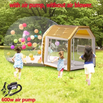 10FT Gold Inflatable Bubble House Dome Tent without Air Blower for Kids Party - Image 1 of 4