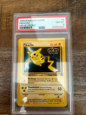 Pokemon 1999 Game PIKACHU Movie Promo #4 PSA 8 RARE - Image 1 of 2