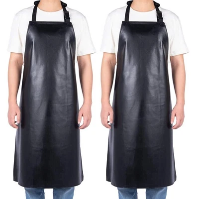 2 Pack Waterproof Rubber Aprons, Heavy Duty Butcher for Men, Chemical Resista... - Image 1 of 4
