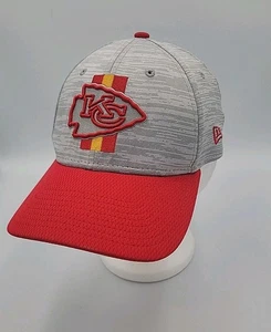 Kansas City Chiefs NFL New Era 39Thirty FlexFit Hat S/M Embroidered Gray/Red - Picture 1 of 10