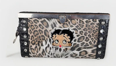 Cartera sin asas muñeca con tachuelas de leopardo Betty Boop Foto 1 de 4