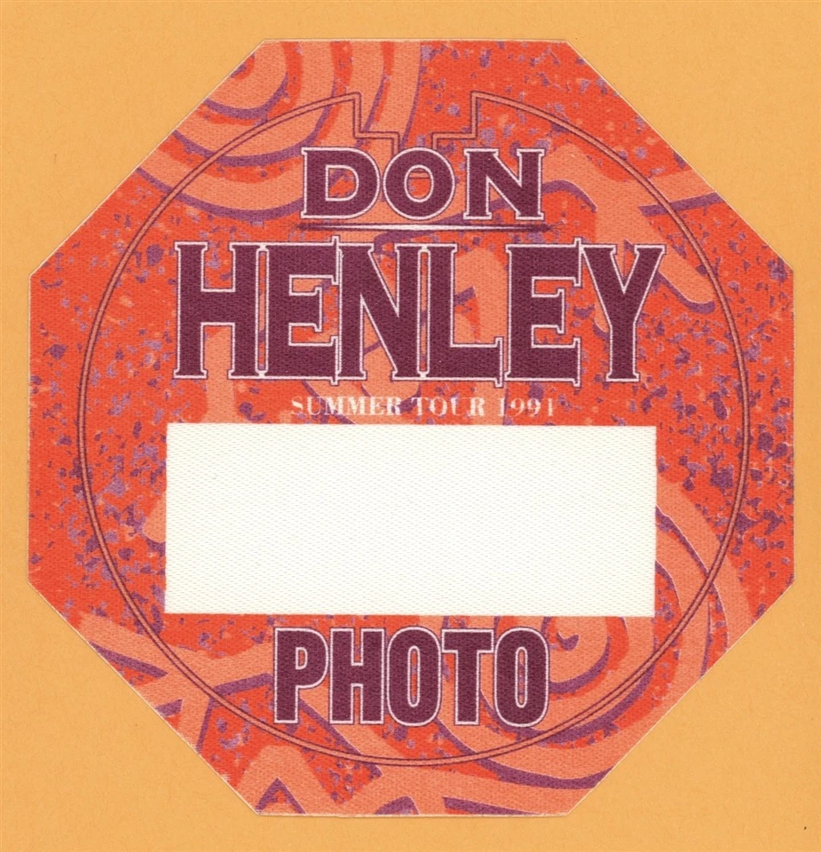 Don Henley 1991 gira de conciertos de verano FOTO Backstage Pass - Eagles Foto 1 de 1