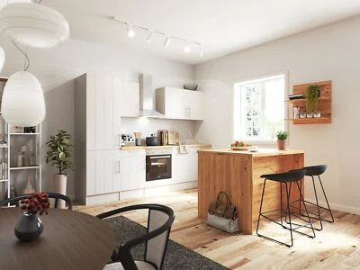 Küche Küchenzeile Landhaus Inselküche Glaskeramik Anton 280 cm Respekta - Bild 1 von 4