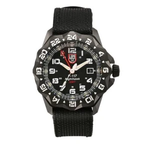 Luminox 44mm F-117 Nighthawk Pilot Swiss Made Quartz GMT Watch - Picture 1 of 4