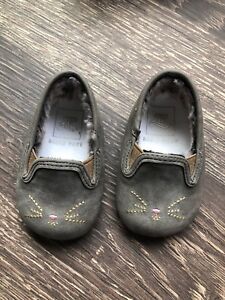NIB Rosie Pope Gray “Can’t Be Tamed” Cat Loafers |  0-3M