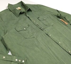 Polo Ralph Lauren Military Army Distressed Western Colorado Cowboy Denim Shirt