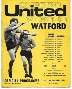 Football Programme>OXFORD UNITED v WATFORD Jan 1971 FAC - Picture 1 of 1