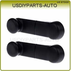 Left Right For 1987-1996 Ford F-150 F-250 F-350 Black 2x Window Crank Handles