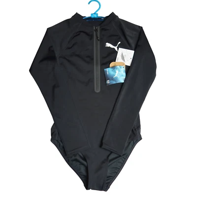 Terno de surf feminino PUMA Puma Damen Lamgarm-surfanzug manga longa, preto - Imagem 1 de 4