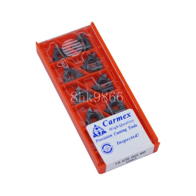 10pcs Carmex 16ER AG60 BMA High quality Threading blade Carbide Inserts - Image 1 of 3