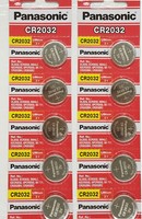 10 x SUPER FRESH Panasonic ECR2032 CR2032 Lithium Battery 3V Coin Cell Exp. 2030