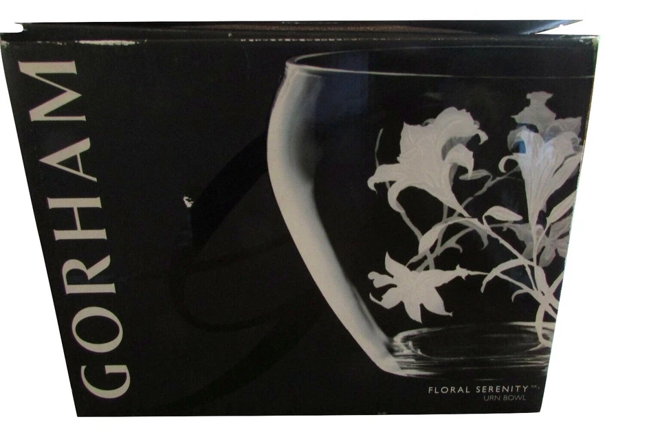 GORHAM CRYSTAL LILY SERENITY URN BOWL CENTERPIECE 10.5" NEW IN THE BOX  - Image 1 of 1
