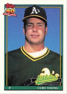 1991 Topps Baseball Curt Young Oakland Athletics #473 - Picture 1 of 2