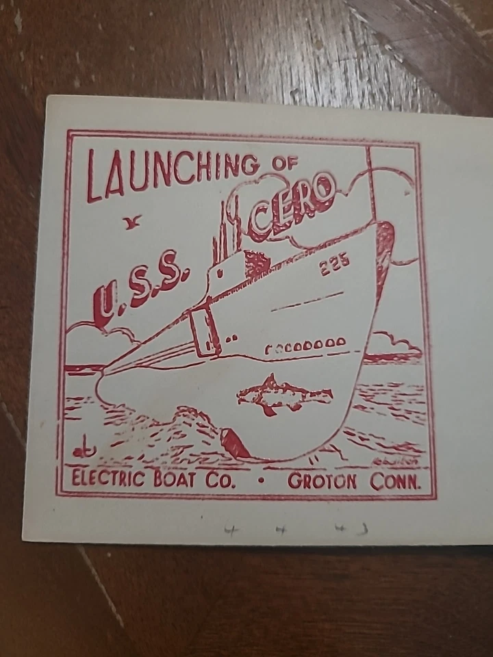 Launching of U.S.S. CERO 225 FDC Envelope Unmailed. - Image 1 of 1