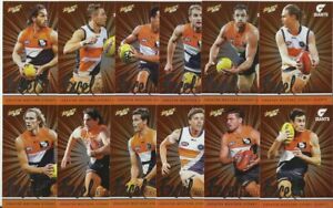 2016 SELECT FOOTY STARS GWS GIANTS EXCEL PARALLEL TEAM SET 12 CARDS AFL