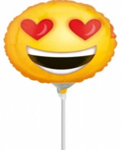Mini globo de lámina Emoticon Love 23 cm - Imagen 1 de 1