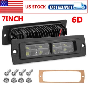 Barra de luces LED de trabajo de montaje empotrado 2x 7" vainas niebla todoterreno conducción inversa punto de inundación - Imagen 1 de 11