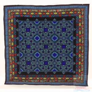 95x95cm Tablecloth Table Cover Yi Minority Hand cross-stitch Embroidery Floral - Picture 1 of 8