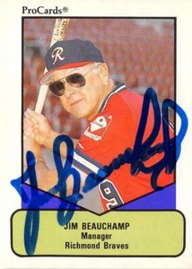Jim Beauchamp autographed baseball card 1990 Pro Cards International League #419 - Picture 1 of 1