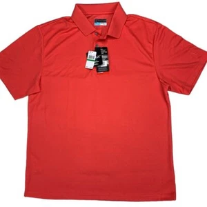 HYBRID APPAREL Mens Coral Athletic Fit Moisture Wicking Polo L - Foto 1 di 10