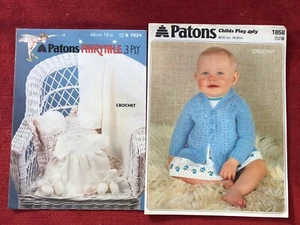 Patons Original 1980's Baby Child 3 Ply Crochet Patterns  370.1.01 - Picture 1 of 7