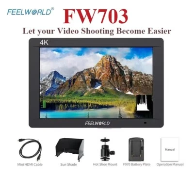 FEELWORLD FW703 7 «дюймов 3G SDI 4K HDMI на камеры поле видео HD монитор для DSLR - Изображение 1 из 4